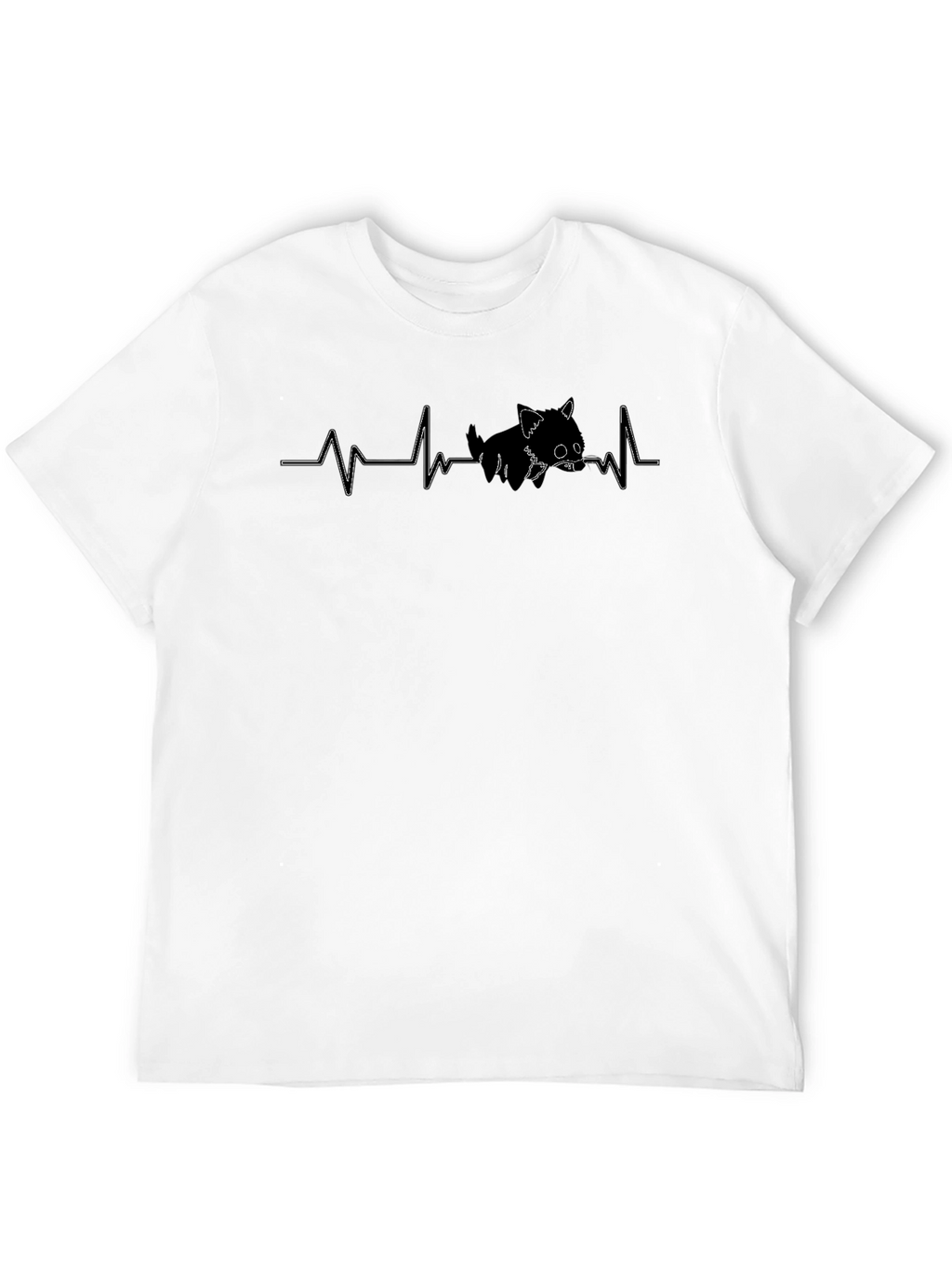 Cat Heartbeat T-Shirt - Cute Graphic Tee
