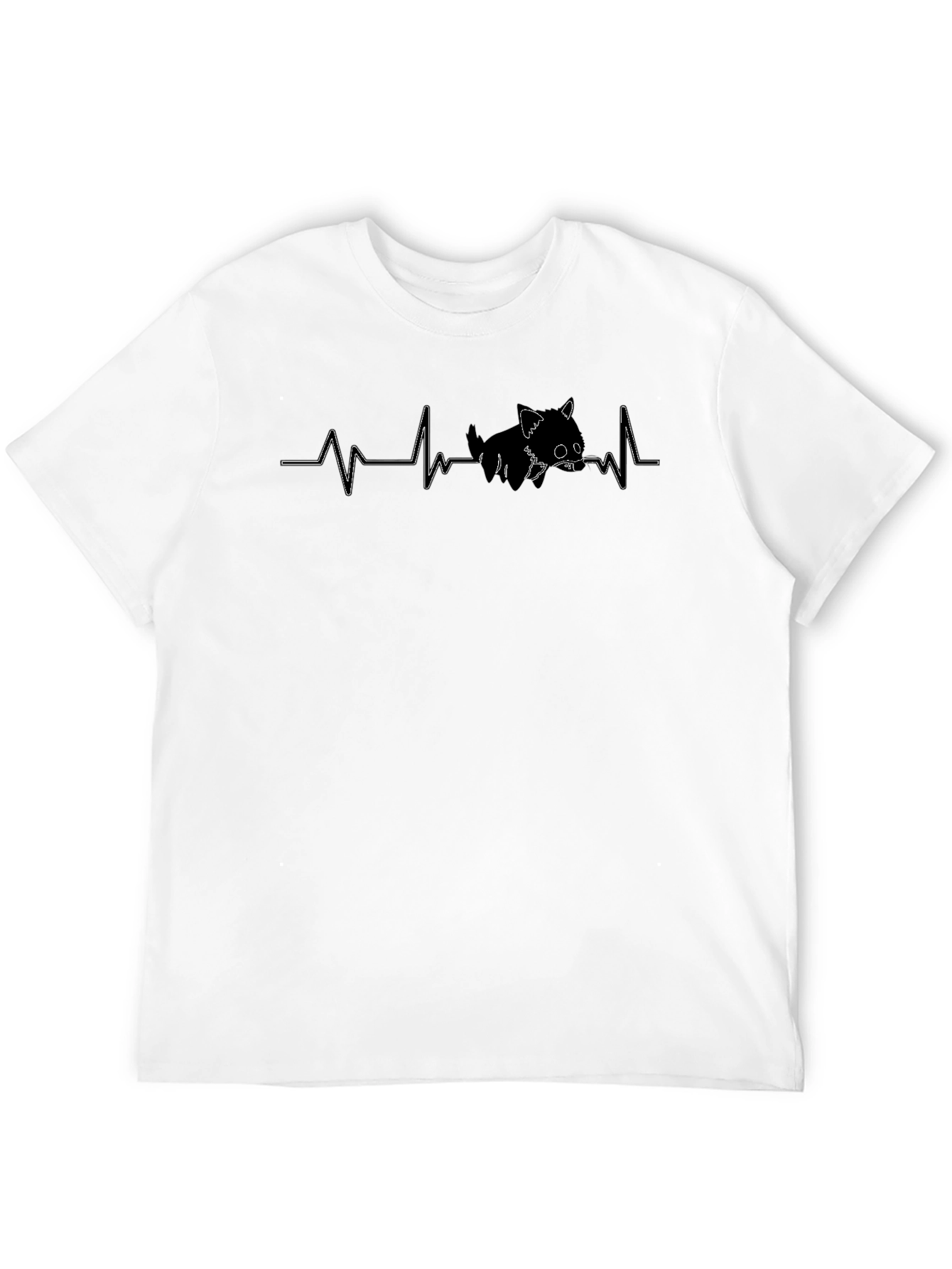Cat Heartbeat T-Shirt - Cute Graphic Tee