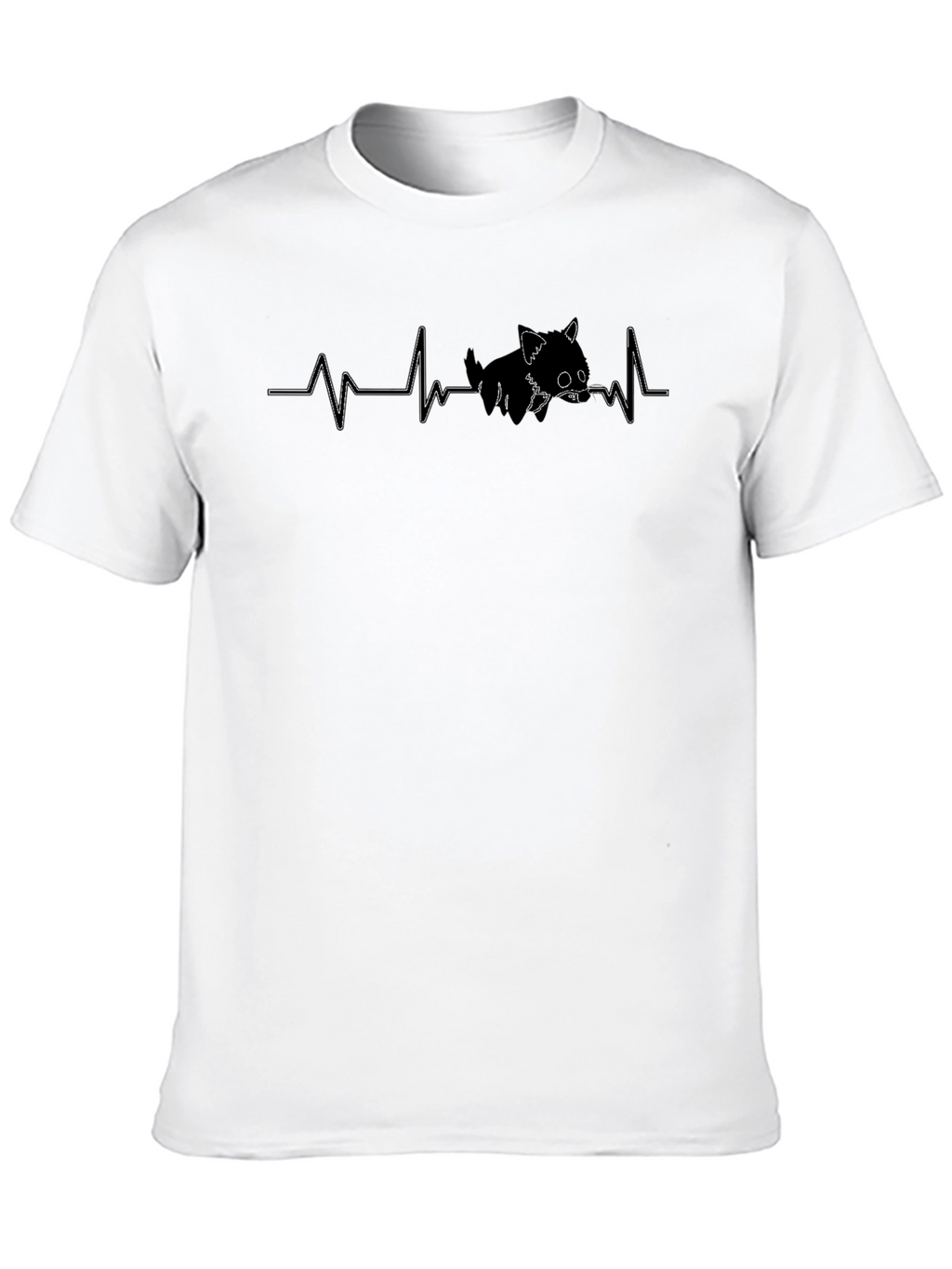 Cat Heartbeat T-Shirt - Cute Graphic Tee
