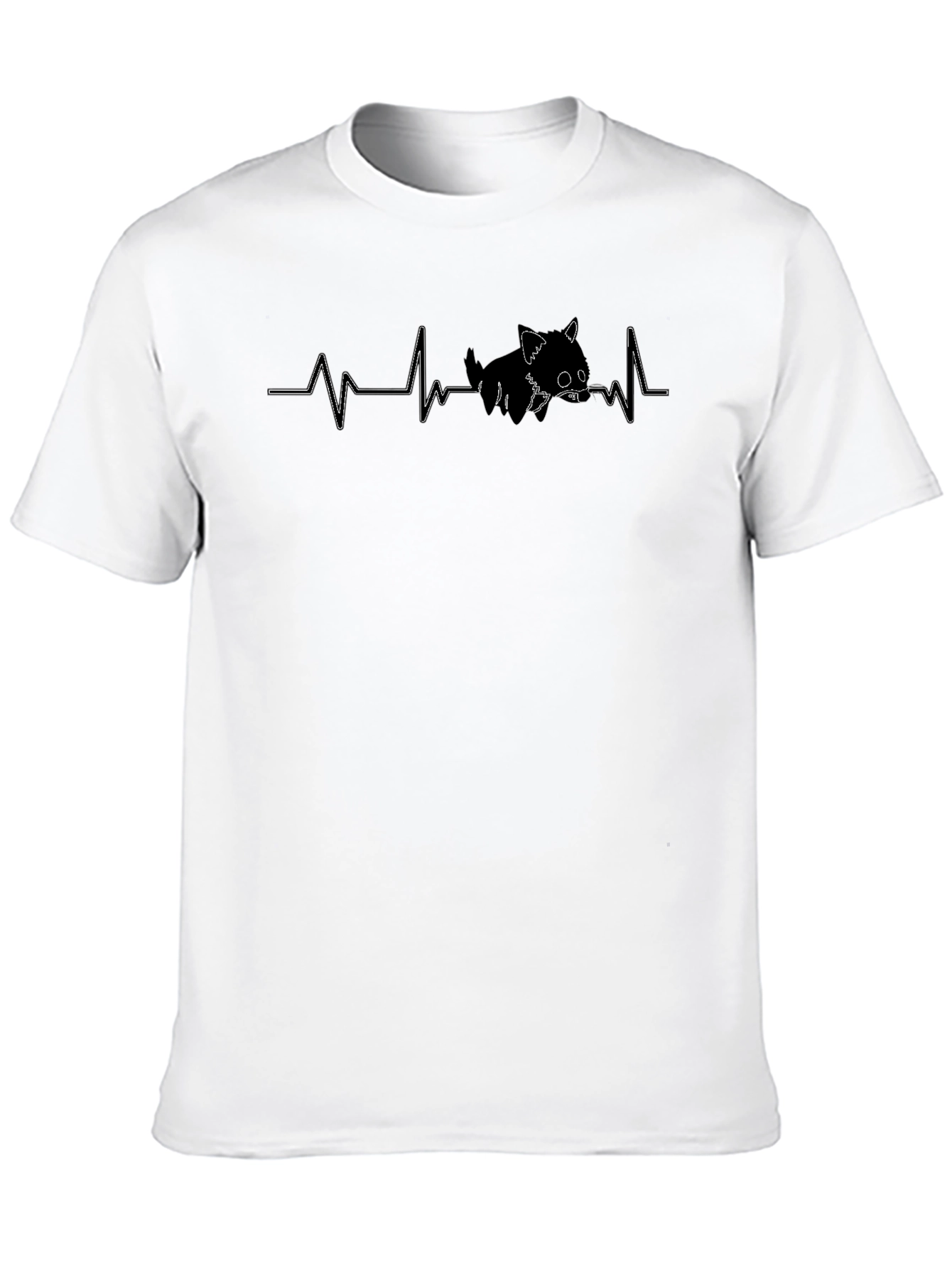 Cat Heartbeat T-Shirt - Cute Graphic Tee