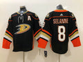 Men's Anaheim Ducks Selanne Mitchell #8 Black Home Breakaway Player Jerseys