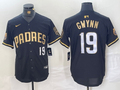 Men's San Diego Padres Tony Gwynn #19 Black Replica Player Jerseys
