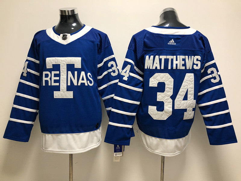 Men's Toronto Maple Leafs Auston Matthews #34 Blue Authentic Player Jerseys