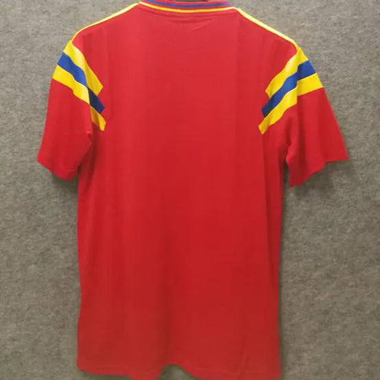 1990 Colombia Home Retro Soccer Jersey Detail 1