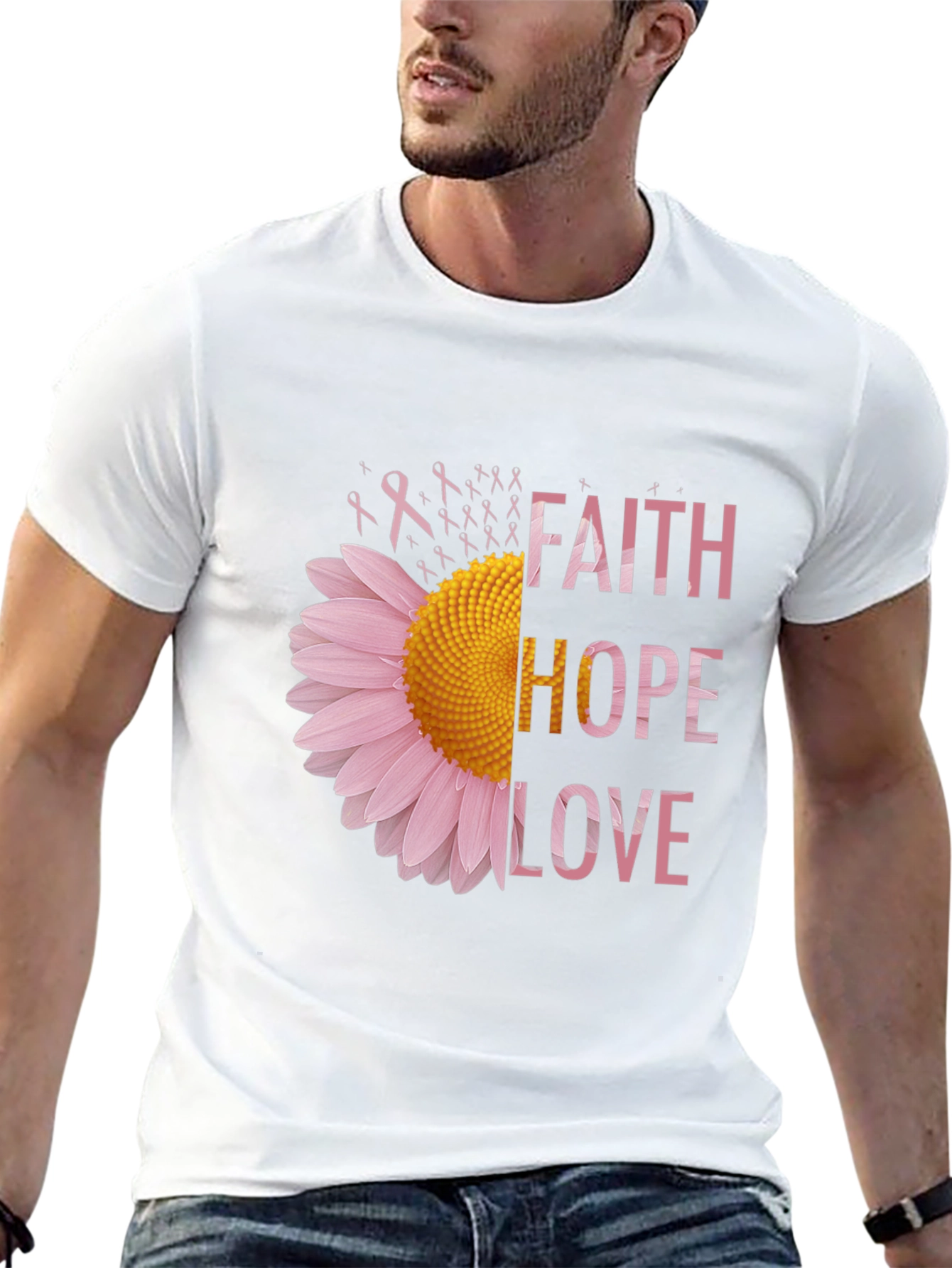 Faith Hope Love Sunflower Graphic Tee