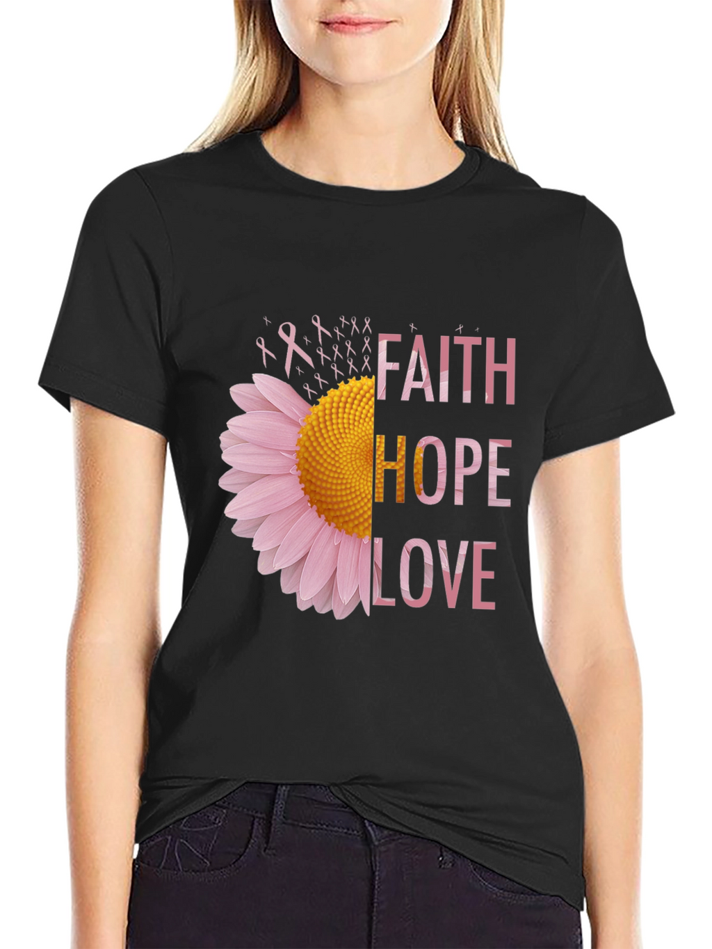 Faith Hope Love Sunflower Graphic Tee