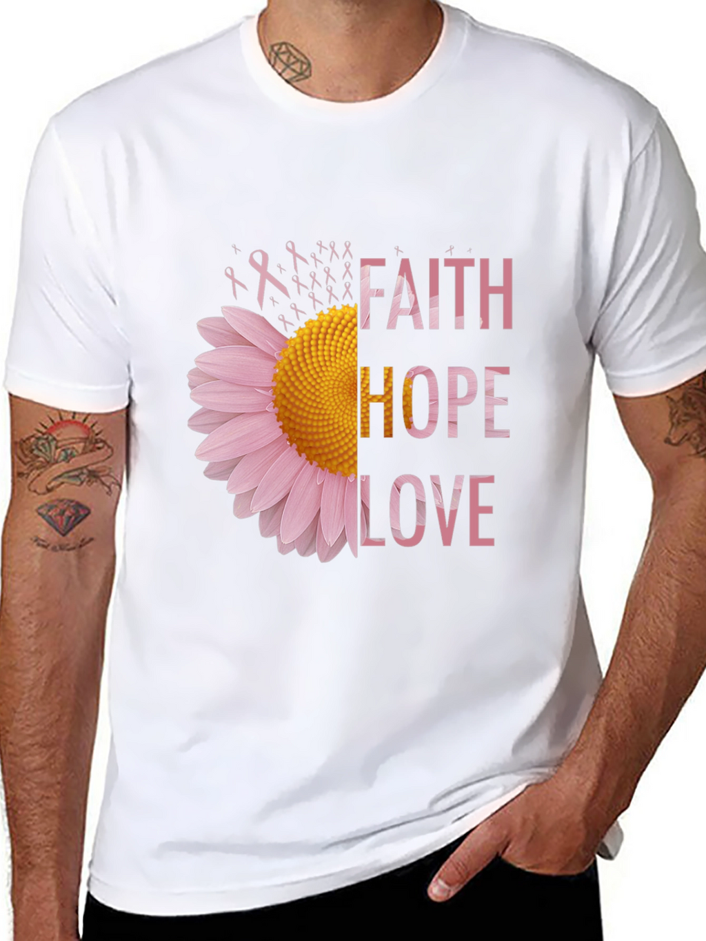 Faith Hope Love Sunflower Graphic Tee