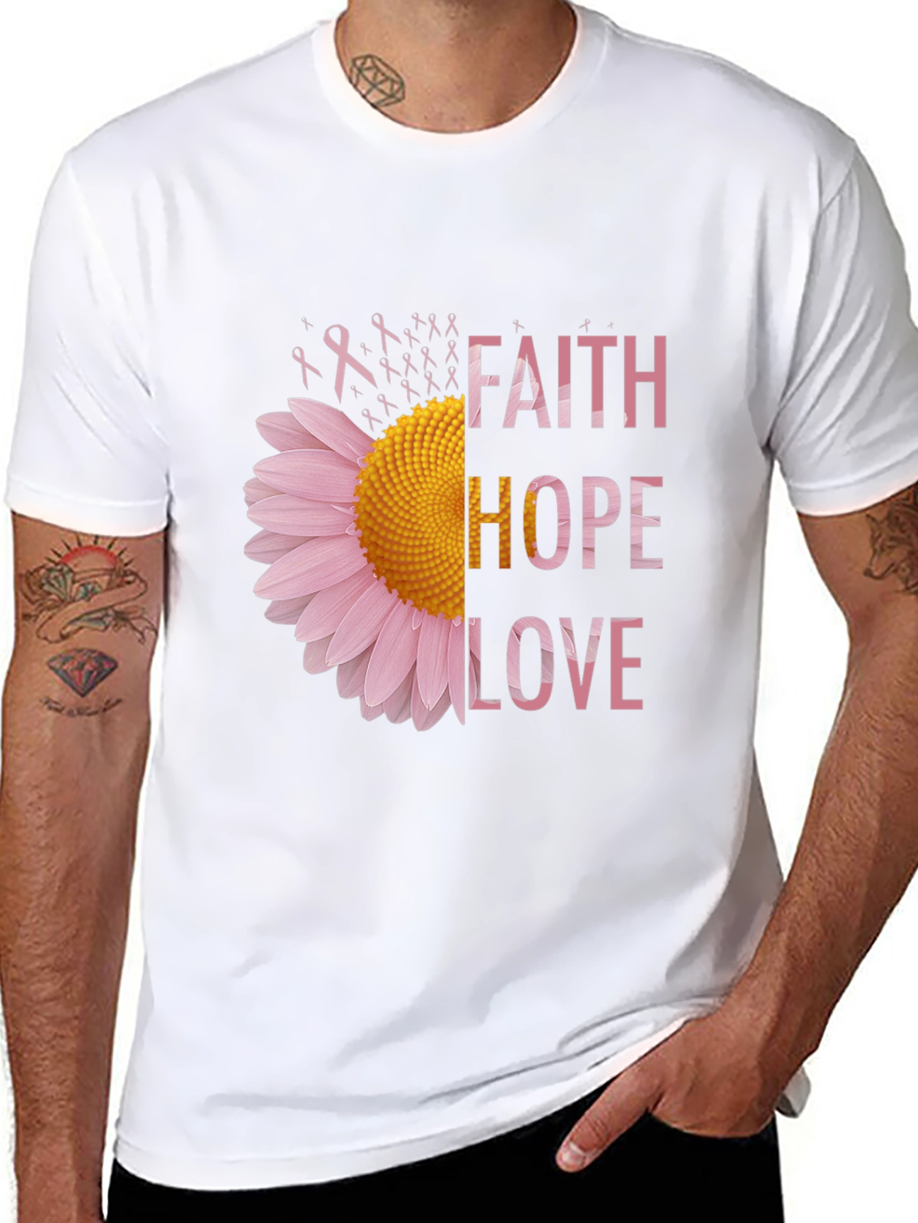 Faith Hope Love Sunflower Graphic Tee