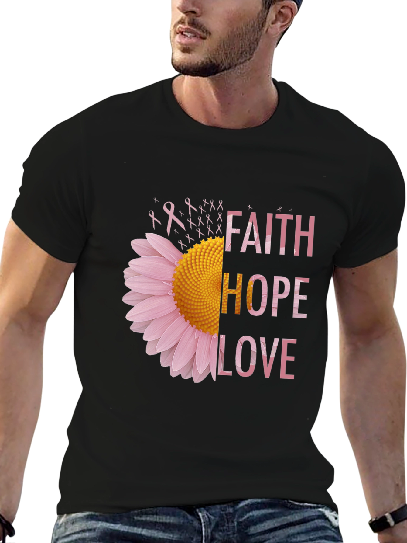 Faith Hope Love Sunflower Graphic Tee
