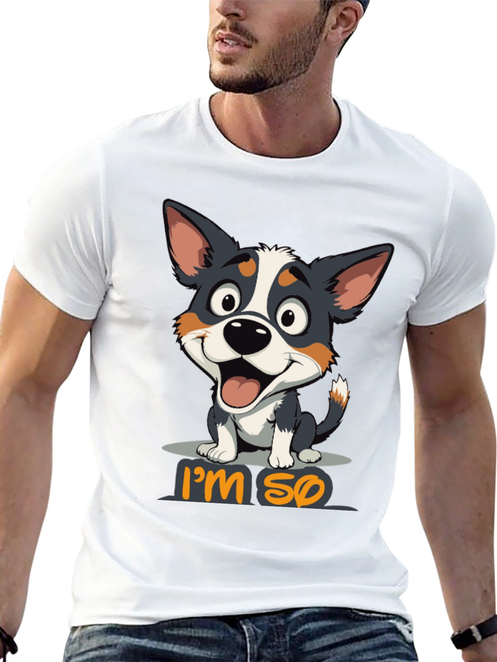 Im So Happy Dog Graphic T-Shirt