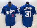 Men's Los Angeles Dodgers Tyler Glasnow #31 Blue Replica Game Jerseys