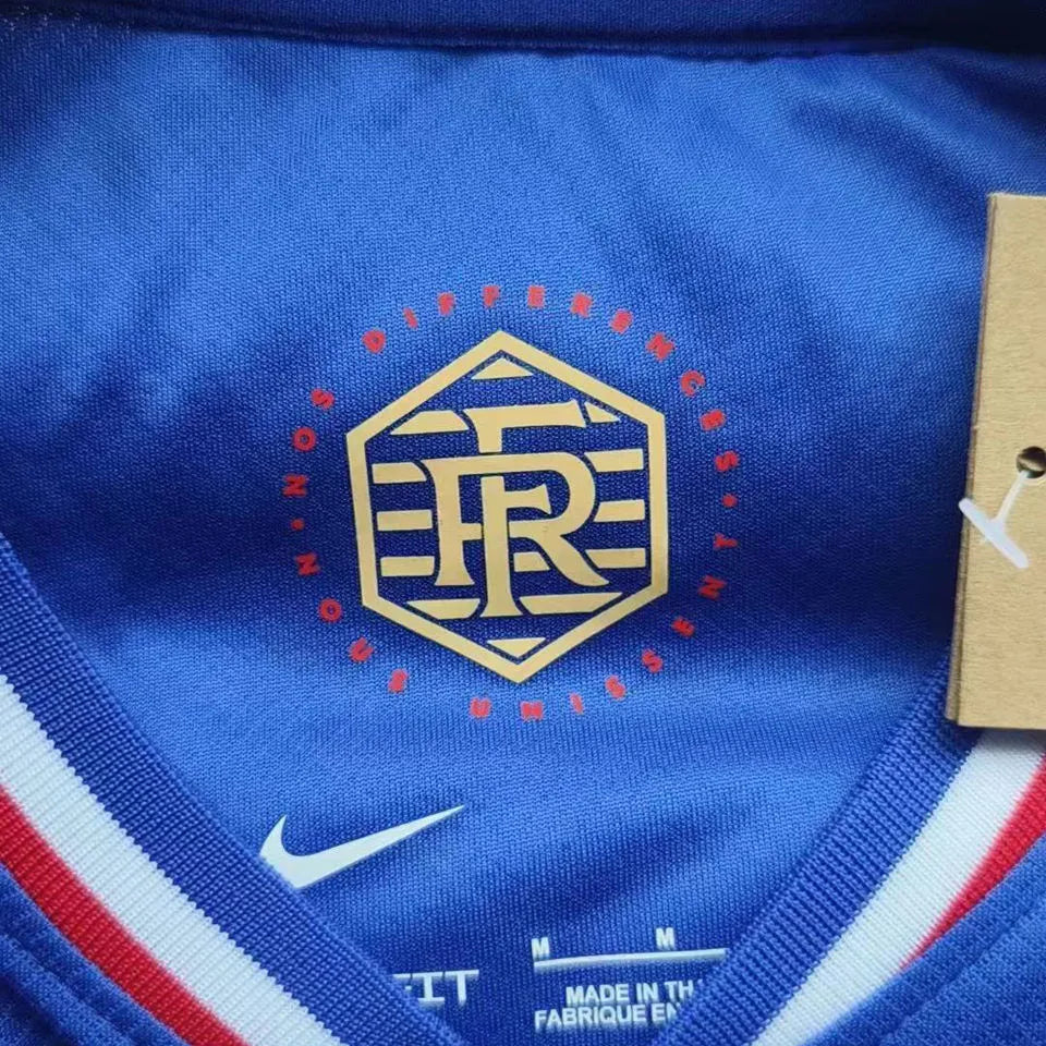 2024/25 France Home Blue Women Soccer Jersey Detail 1