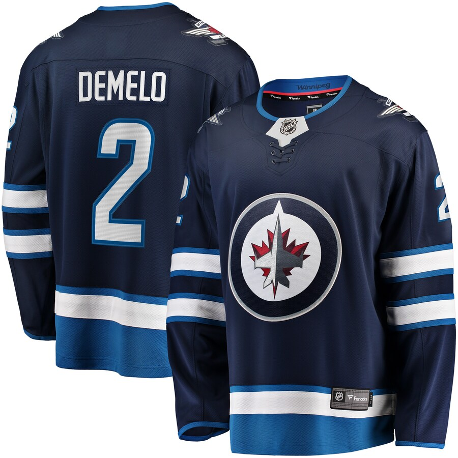 Men's Winnipeg Jets Dylan DeMelo #2 Navy Player Game Jerseys