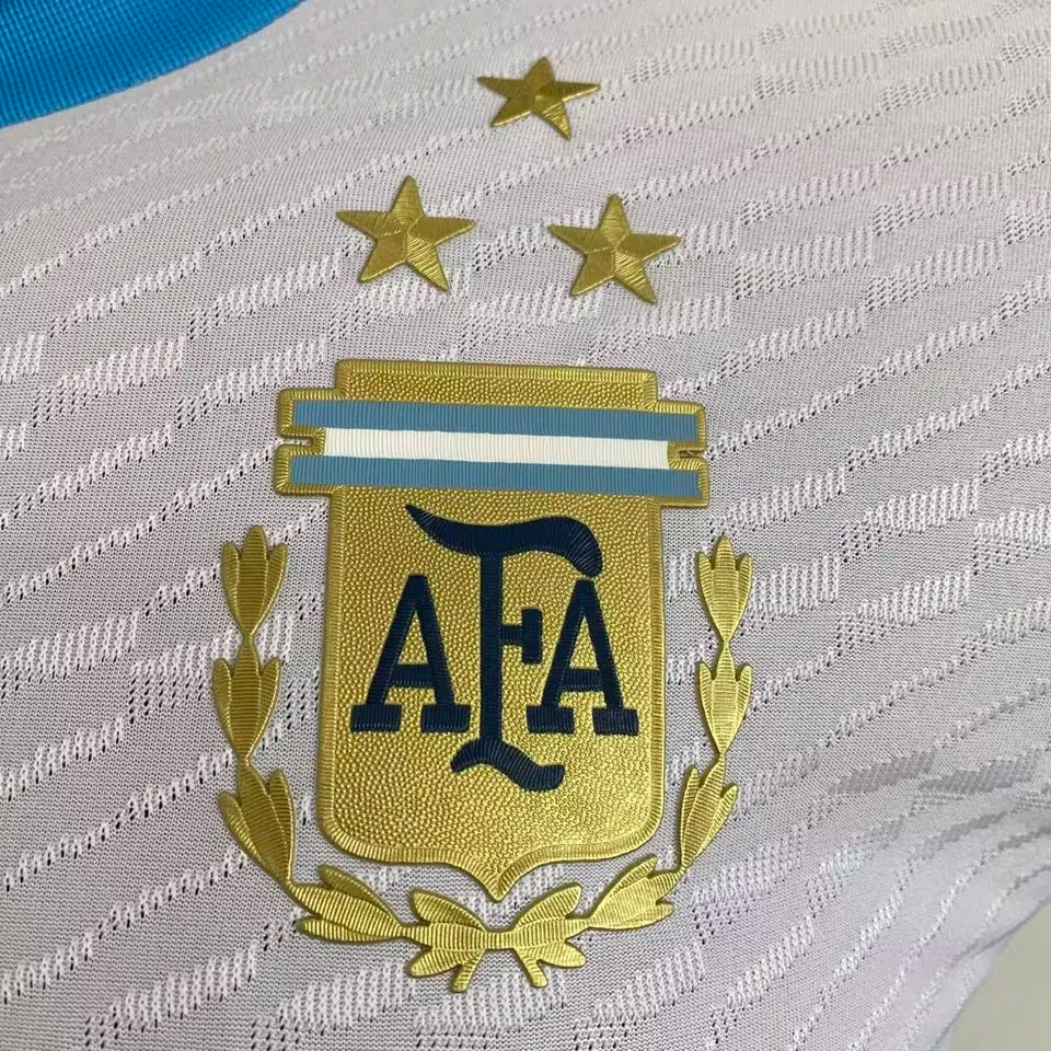 2023 Argentina White Special Edition Player Version Jersey (Have Number 10) Detail 2