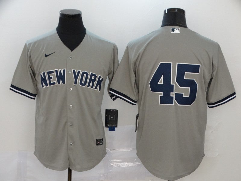 Men's New York Yankees Gerrit Cole #45 Gray Replica Player Name Jerseys