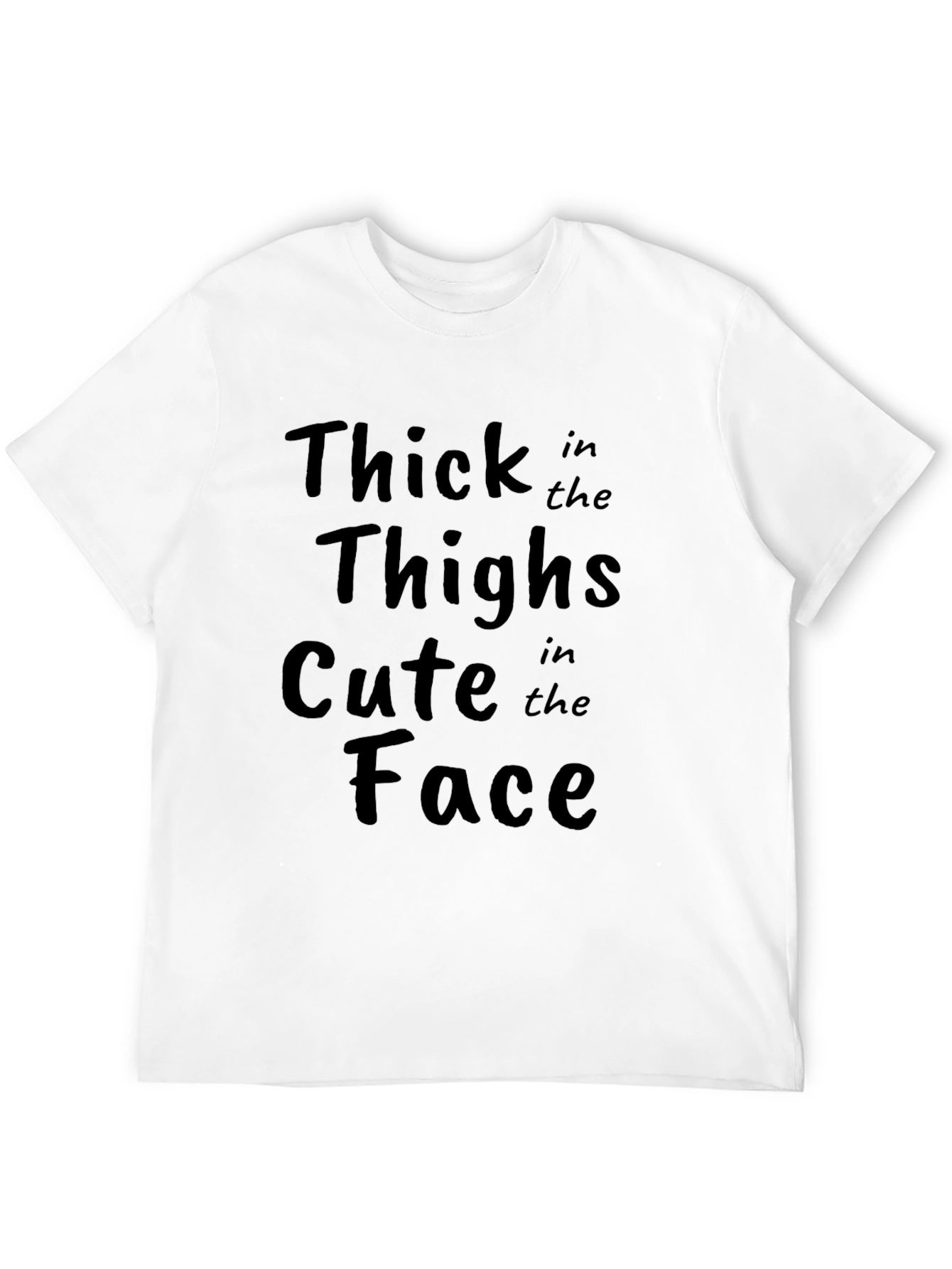 Thick Thighs Cute Face Graphic Tee - Unisex