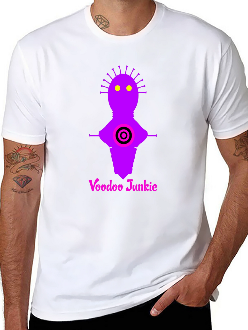 Voodoo Junkie Graphic Tee - Black Cotton T-Shirt