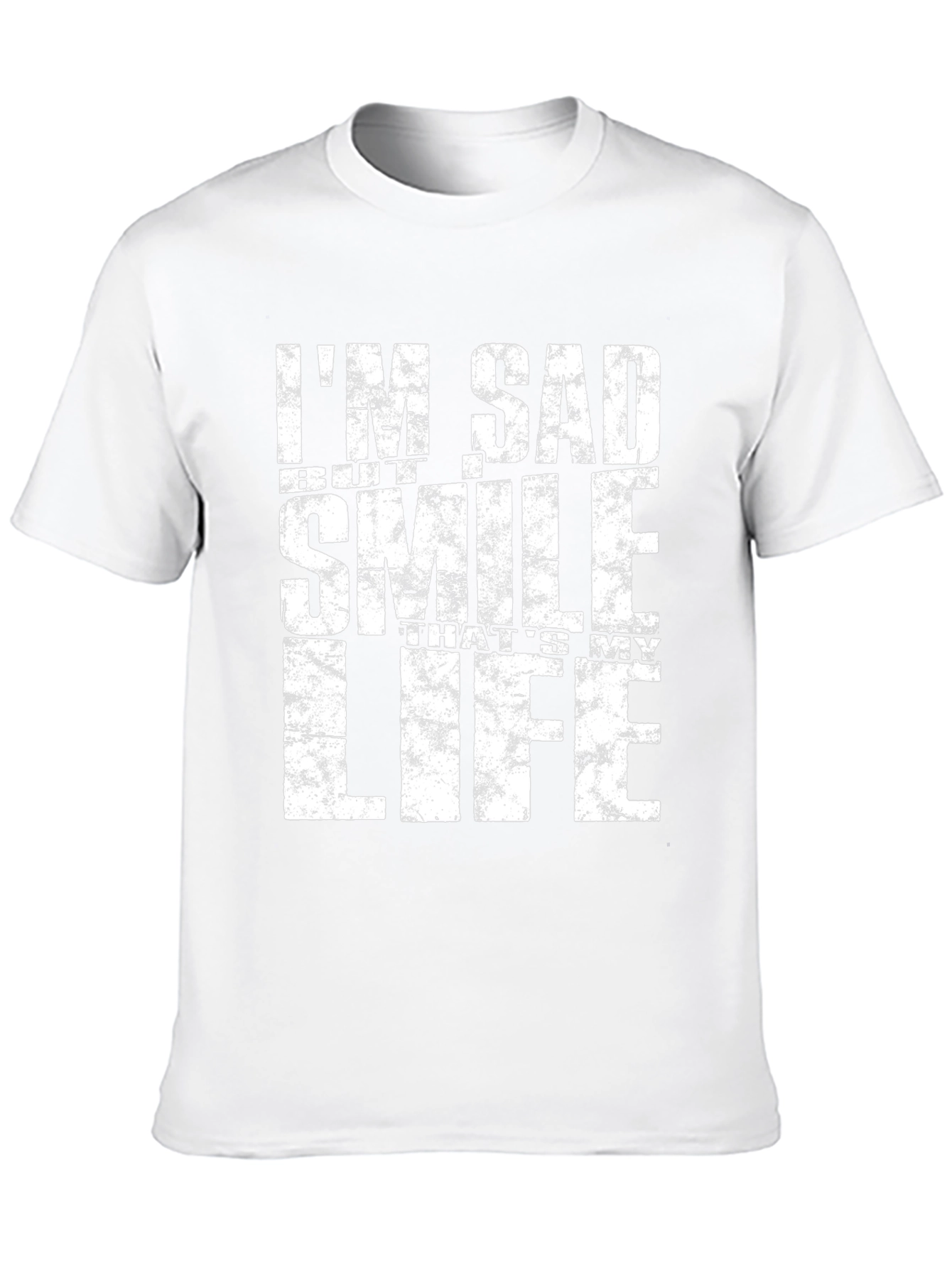 Im Sad But Smile Black T-Shirt