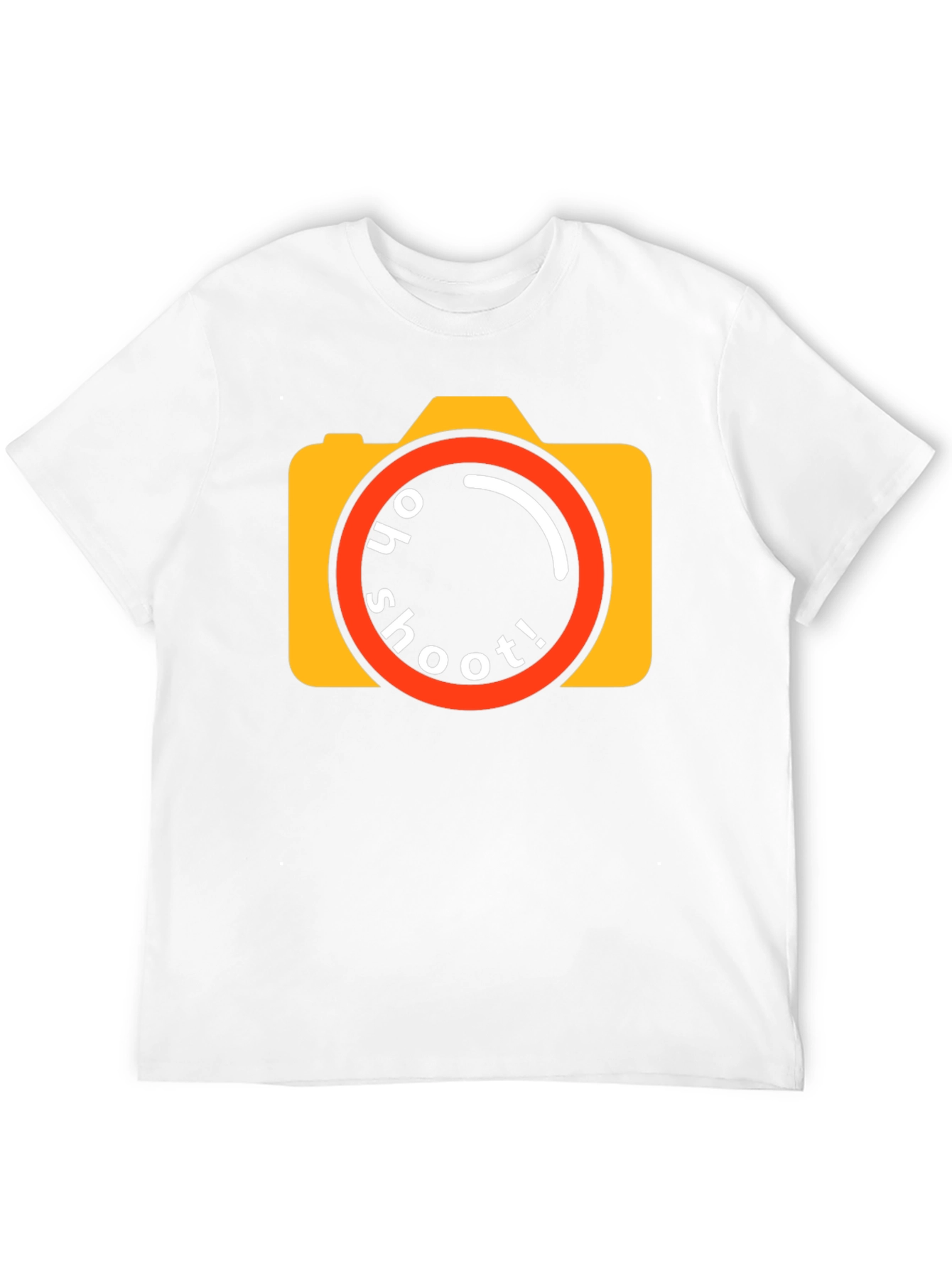 Oh Shoot! Camera Graphic Tee - Black Cotton T-Shirt