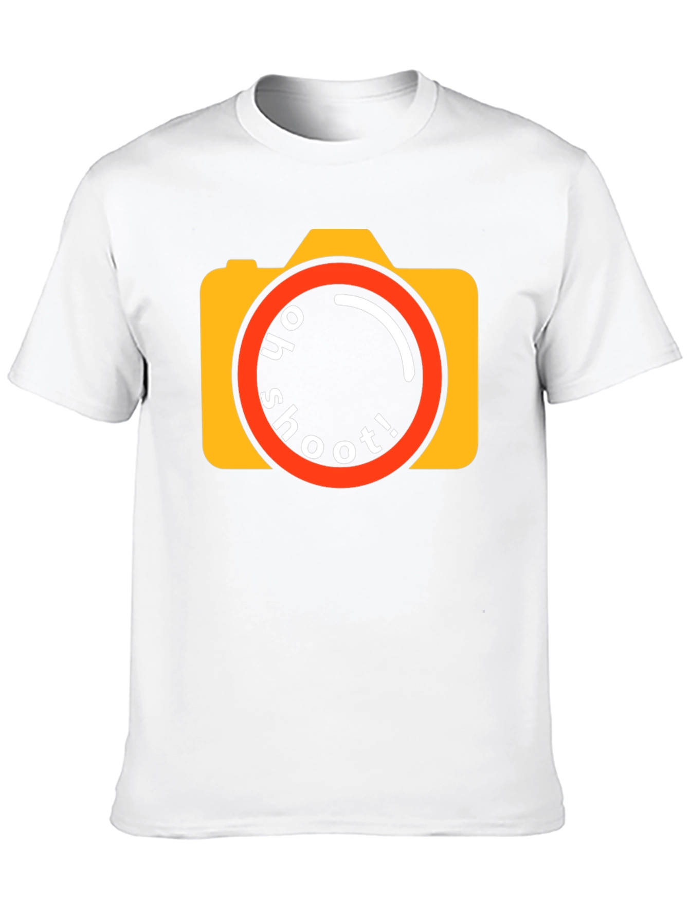 Oh Shoot! Camera Graphic Tee - Black Cotton T-Shirt