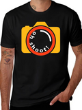 Oh Shoot! Camera Graphic Tee - Black Cotton T-Shirt