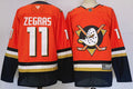 Men's Anaheim Ducks Trevor Zegras #11 Orange Game Jerseys