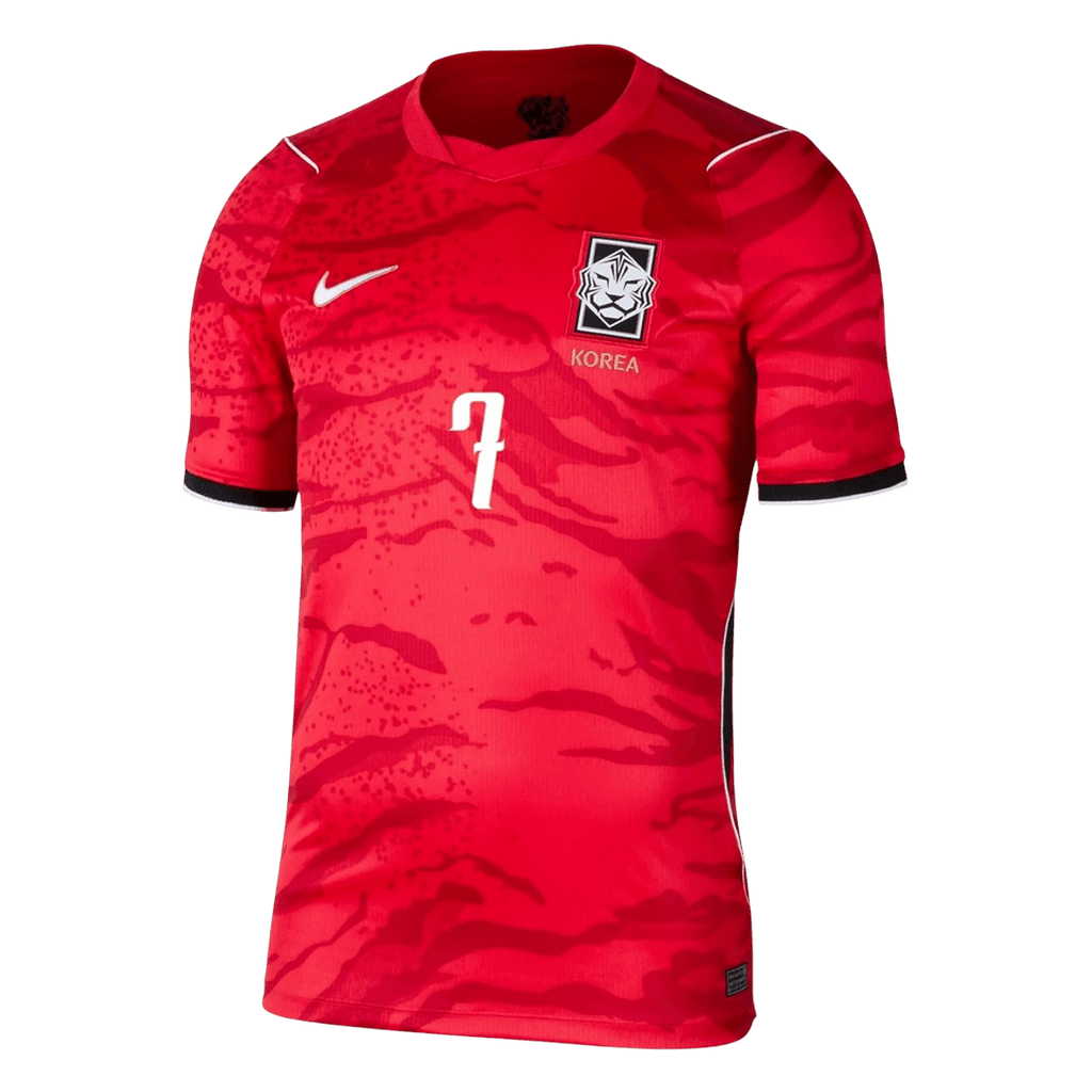 HEUNGMIN #7 South Korea Home Soccer Jersey World Cup 2026 Red Back