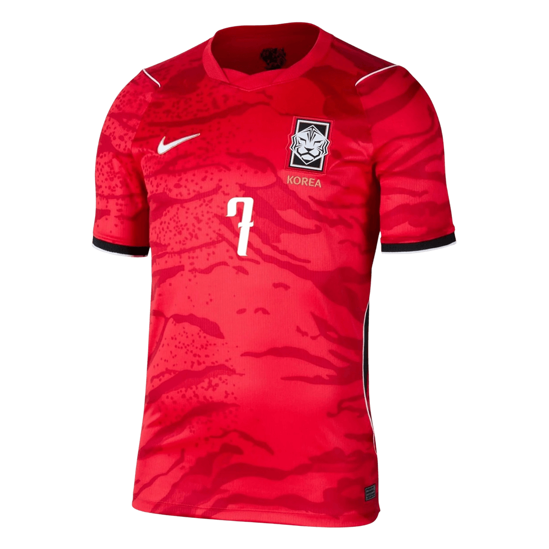 HEUNGMIN #7 South Korea Home Soccer Jersey World Cup 2026 Red Back
