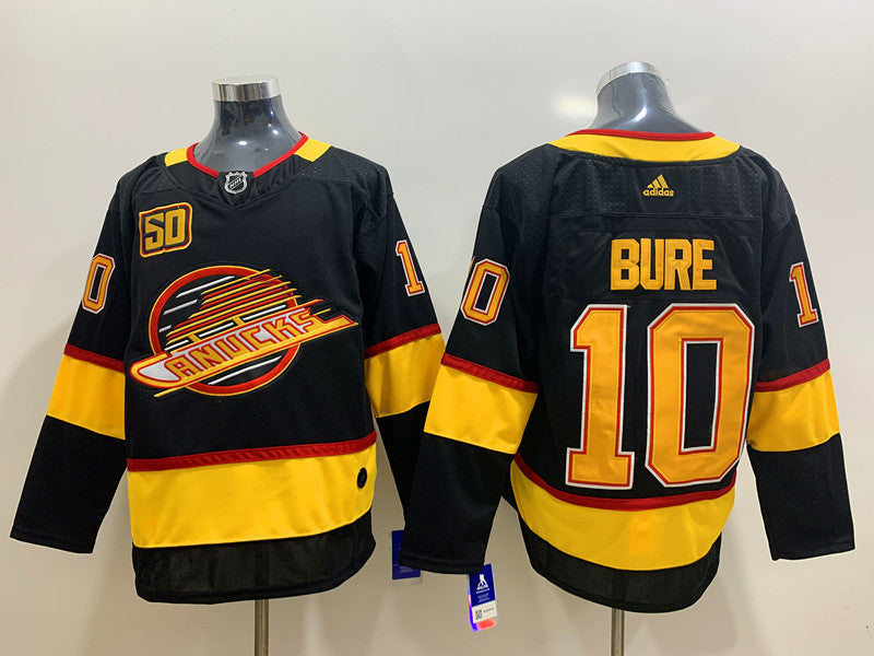 Men's Vancouver Canucks Pavel Bure #10 Black Breakaway Player Jerseys