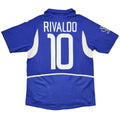 Rivaldo #10 Retro Brazil Away Jersey World Cup 2002 Front