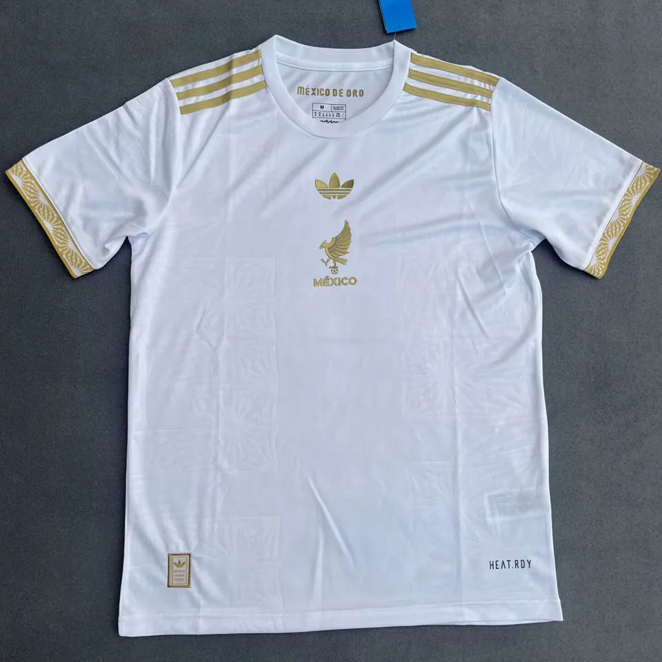 2025 Mexico White Special Edition México de Oro Fans Soccer Jersey Front