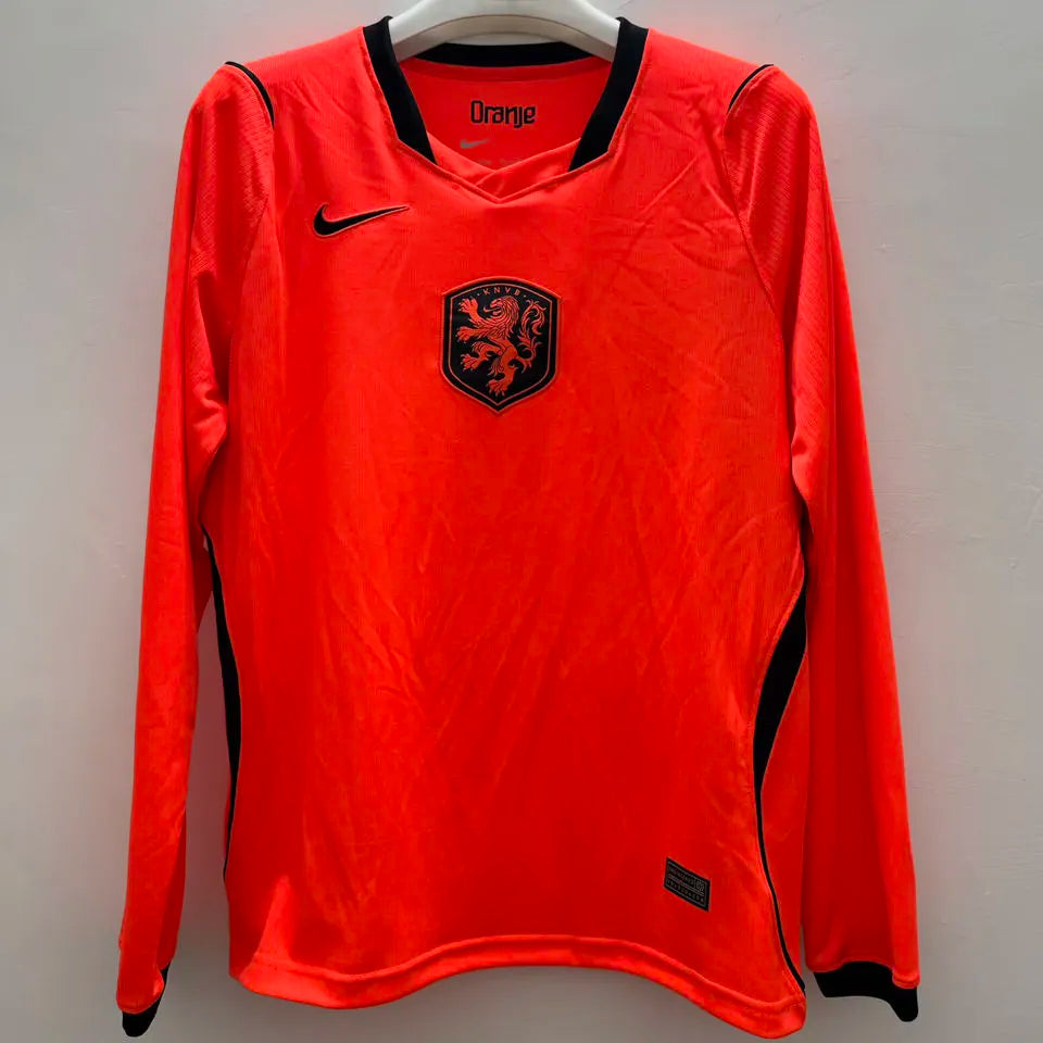 2026/27 NL Home Orange Fans Long Sleeve Soccer Jersey Front