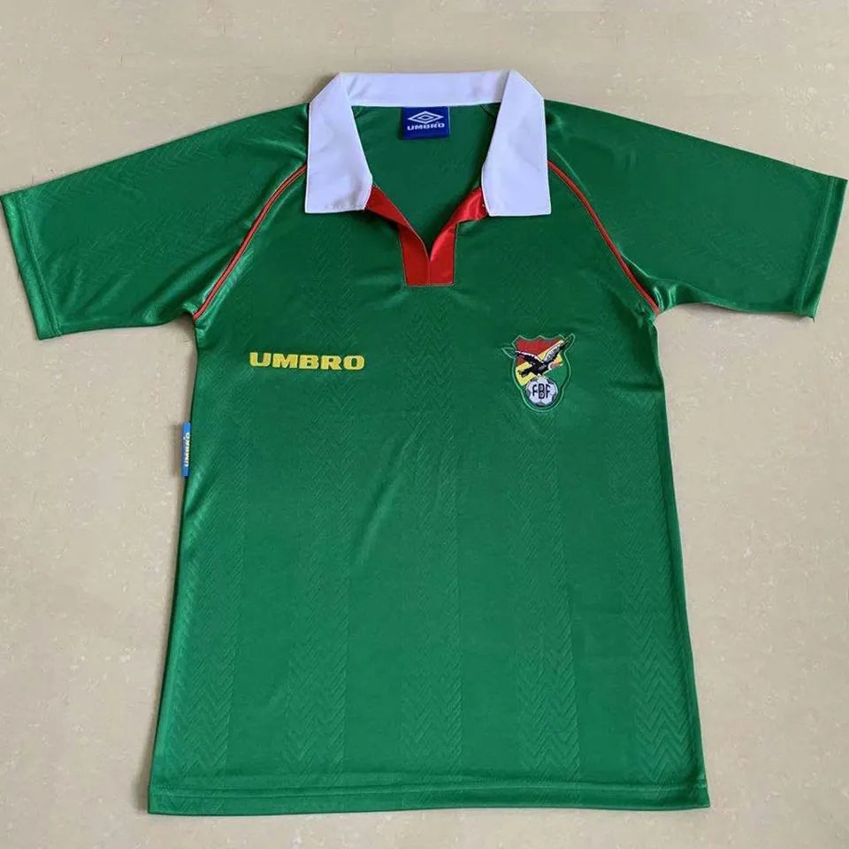 1994 Bolivia Home Green Retro Soccer Jersey Front
