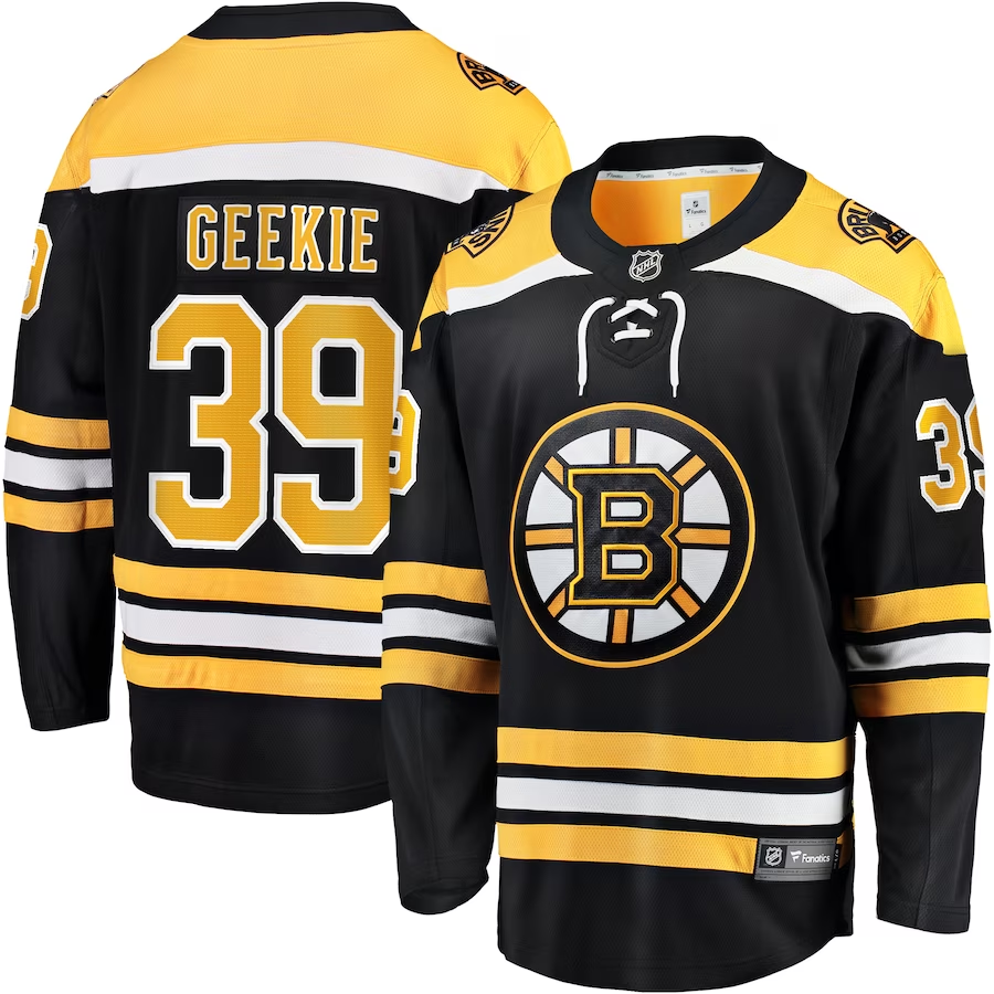 Men's Boston Bruins Morgan Geekie #39 Black Player Game Jerseys