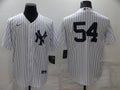 Men's New York Yankees Aroldis Chapman #54 White Replica Player Name Jerseys