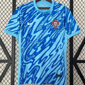 2024/25 Portugal Blue GK Fans Soccer Jersey Front