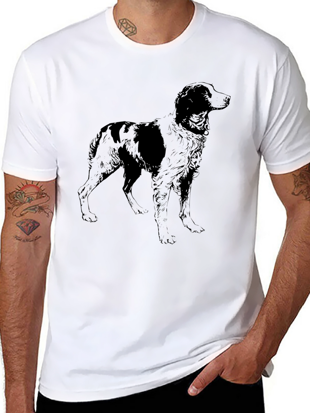 Dog Breed Graphic Tee - Black