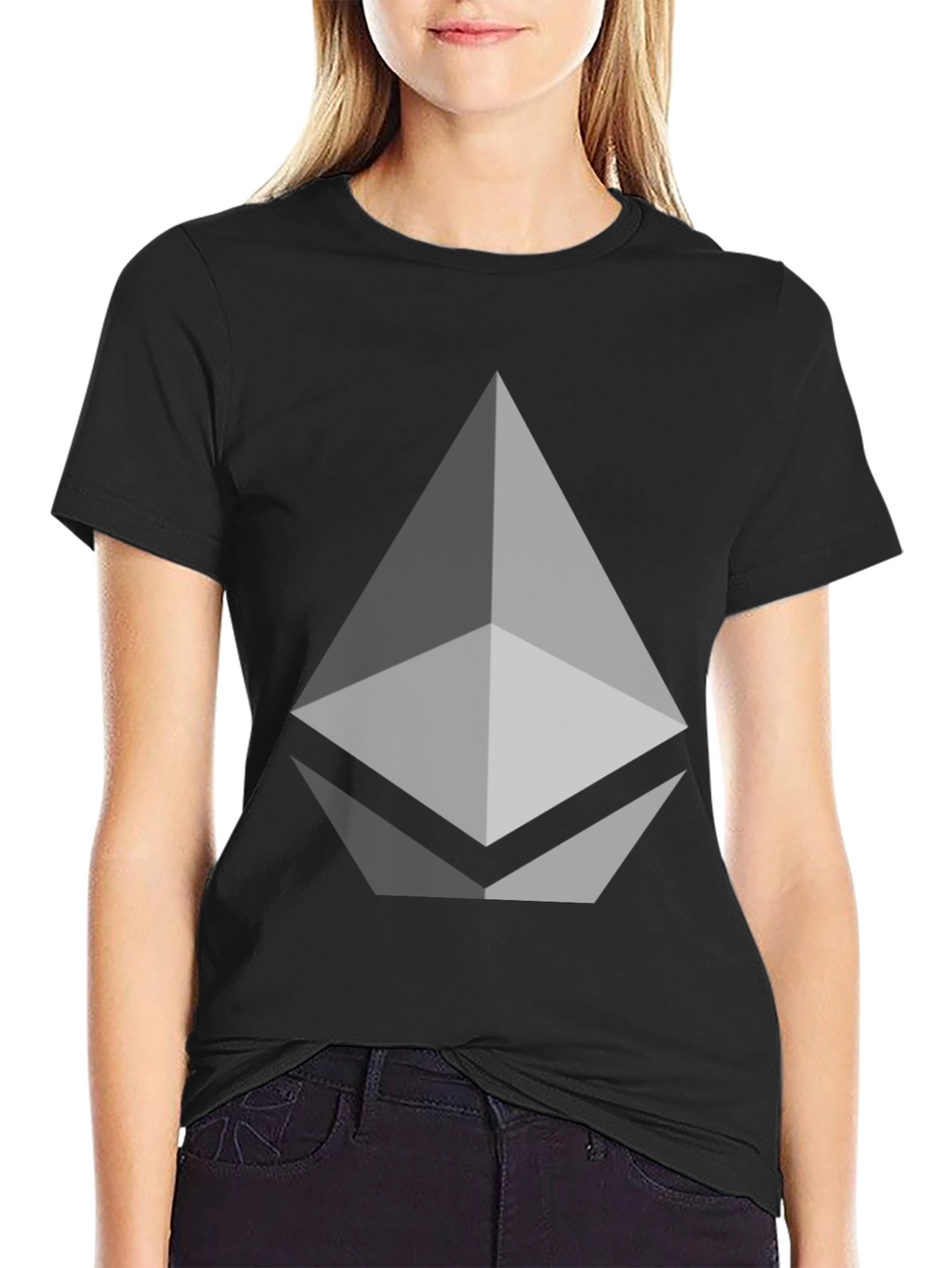 Ethereum Logo Black T-Shirt Crypto Currency Tee