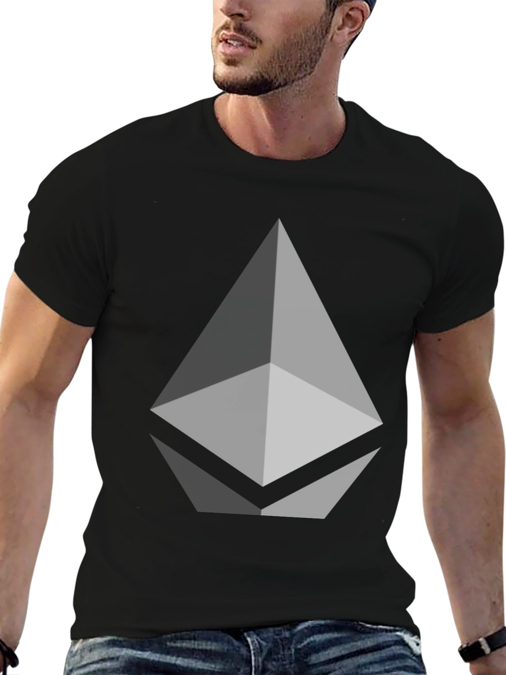 Ethereum Logo Black T-Shirt Crypto Currency Tee