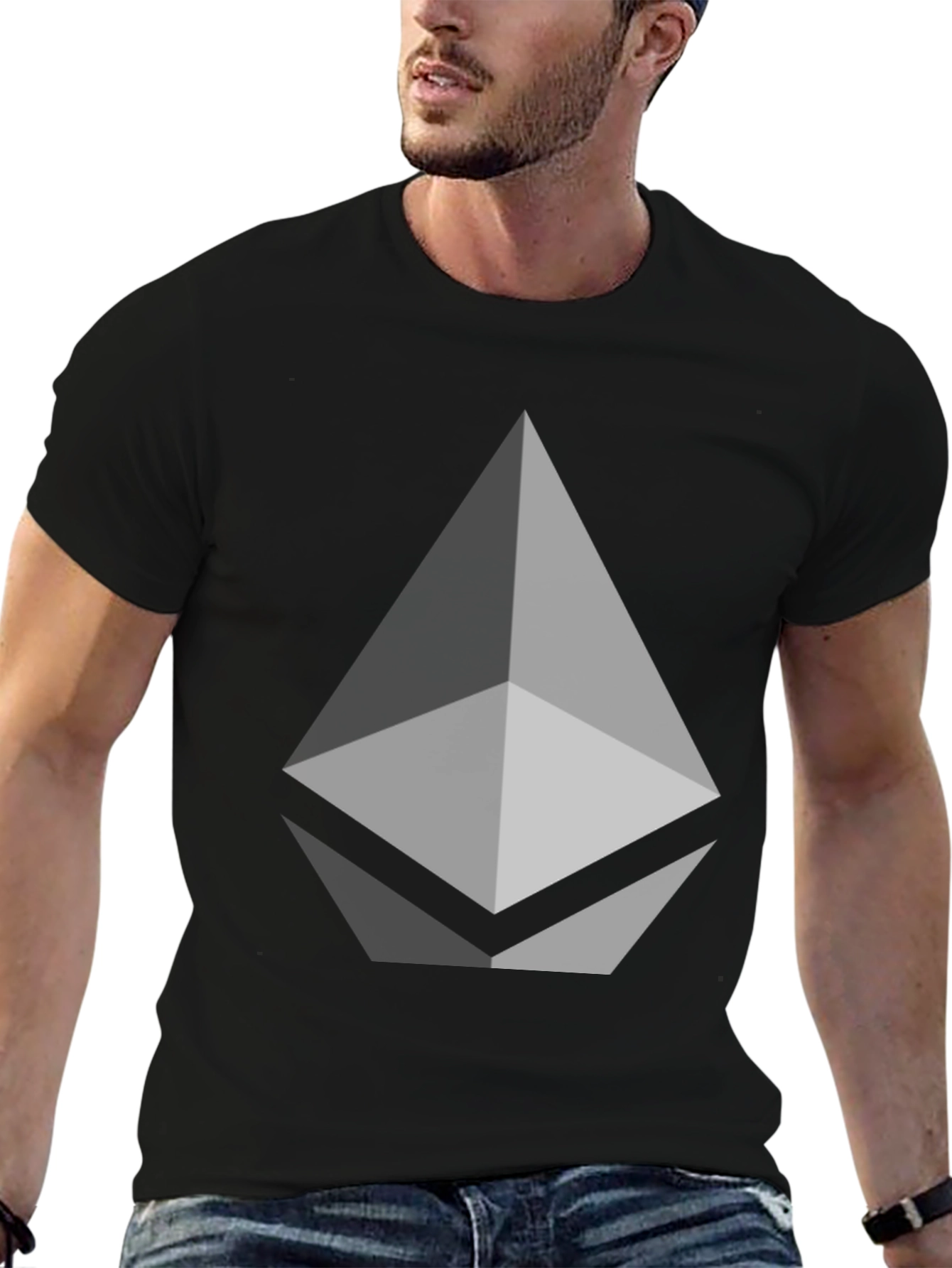 Ethereum Logo Black T-Shirt Crypto Currency Tee