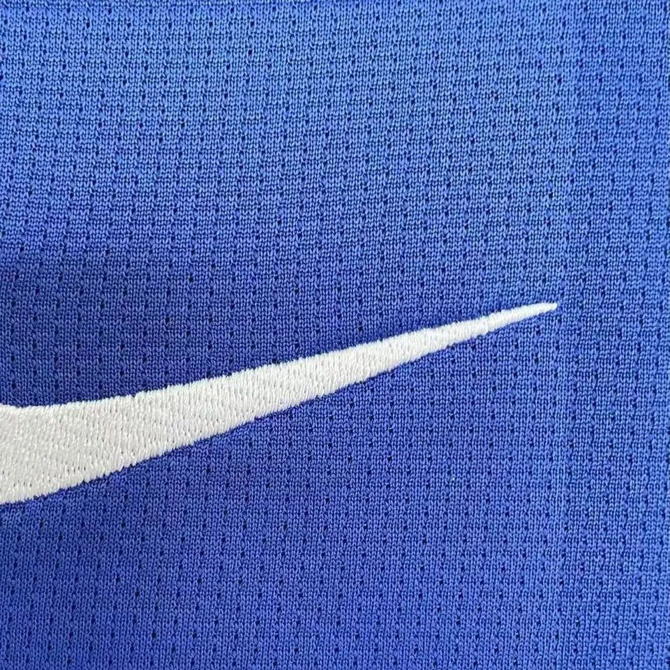 2010 Croatia Away Royal Blue Retro Soccer Jersey Detail 4
