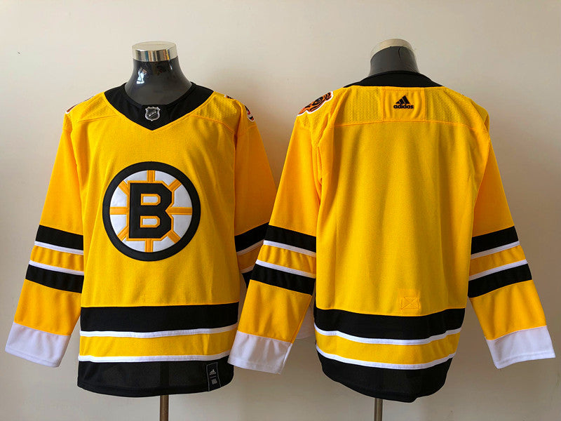 Men's Boston Bruins Yellow Blank Player Jerseys