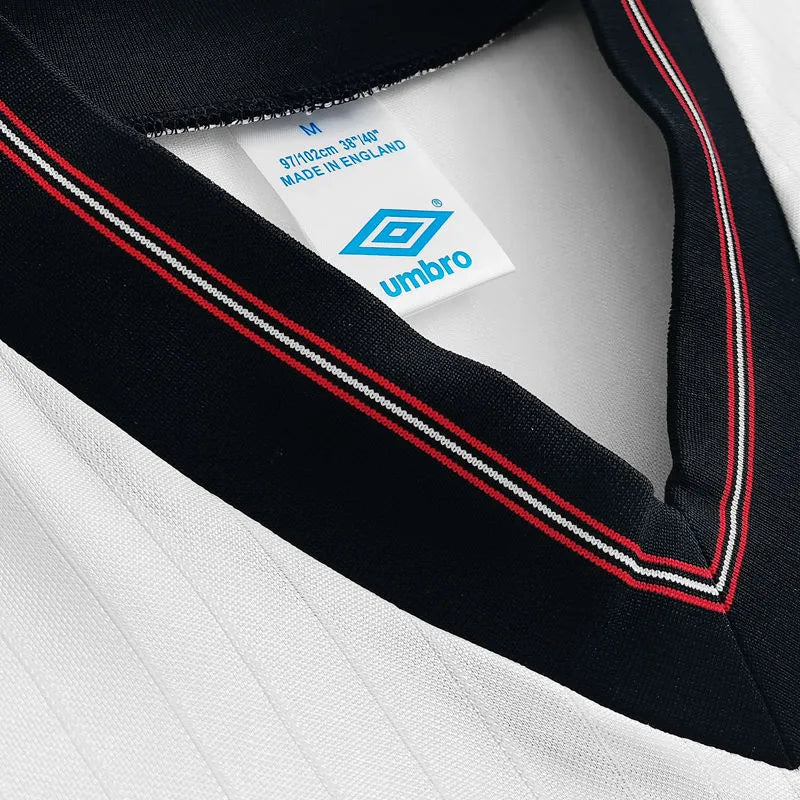 1984/1987 England Home White Retro Soccer Jersey Detail 2