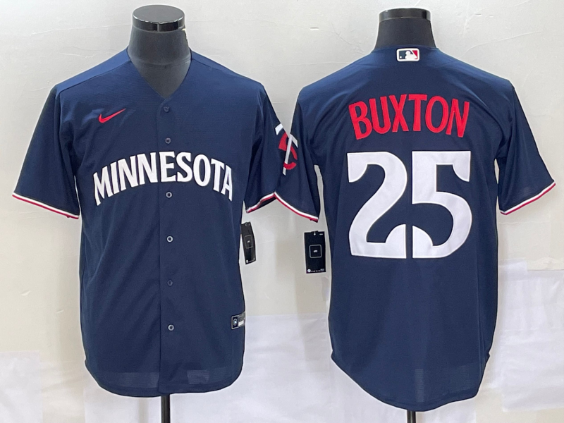 Men's Minnesota Twins Byron Buxton #25 Navy Alternate Replica Player Jerseys