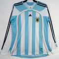 2006 Argentina Home Retro Long Sleeve Soccer Jersey Front
