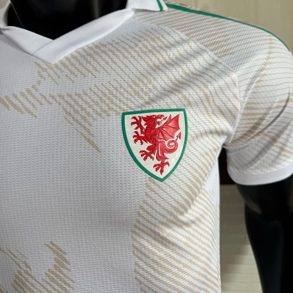 2026/27 Wales Away White Player Version Soccer Jersey Detail 3