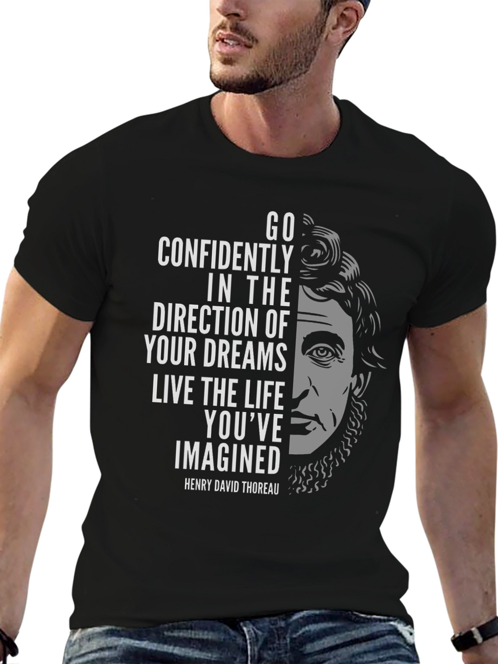 Inspirational Quote T-Shirt - Thoreau