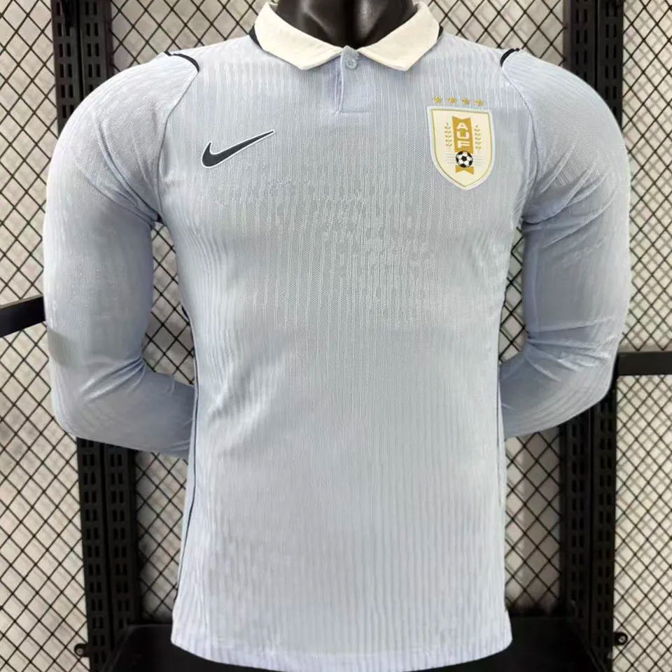 2026/27 Uruguay Home Player Version Long Sleeve Soccer Jersey Front