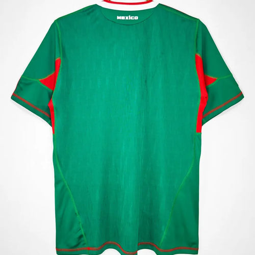2010 Mexico Home Green Retro Soccer Jersey Back