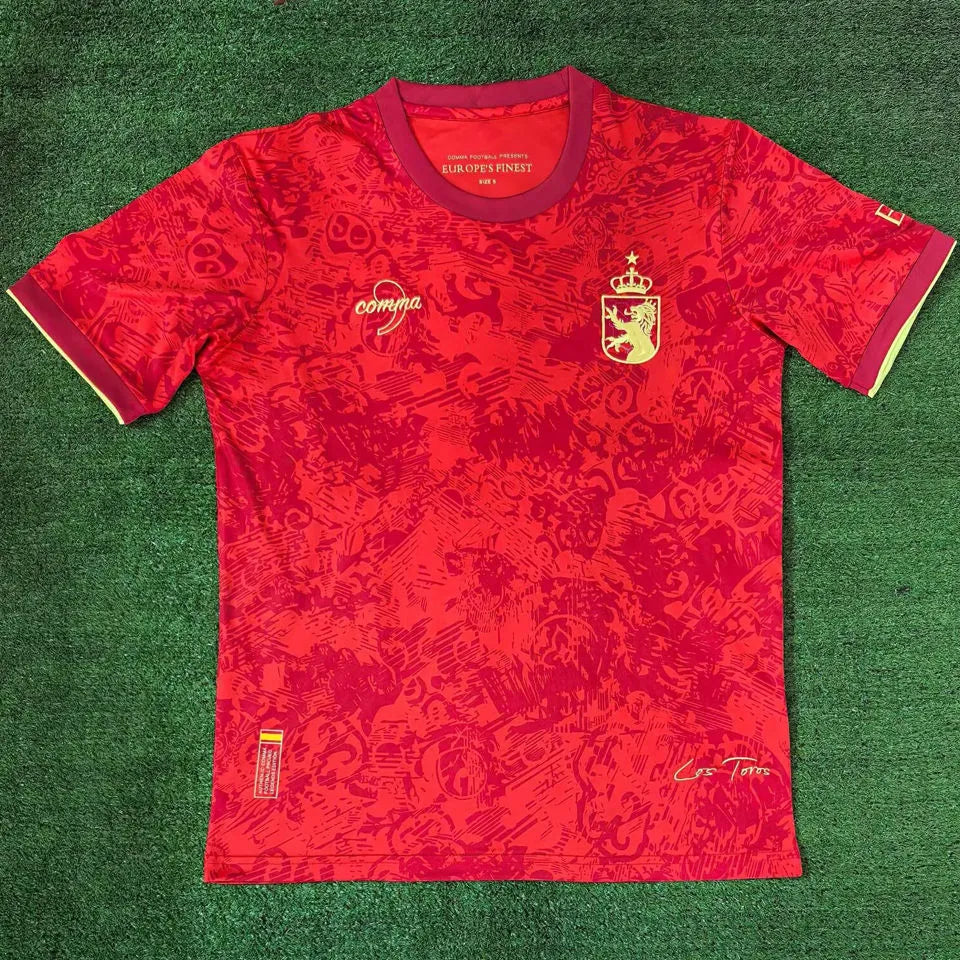 2025 Spain Special Edition Red Fans Jersey Front
